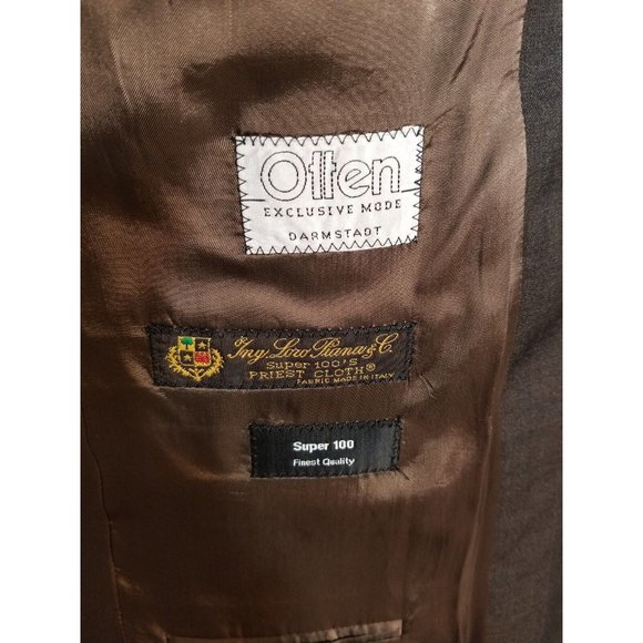 HUGO BOSS 40R MEN'S SPORT COAT BROWN SUPER 100S WOOL MADE IN ITALY S-330 - Picture 8 of 10